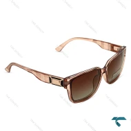 عینک دودی پرادا زنانه فریم شفاف قهوه ای پلاریزه Prada-6489-L