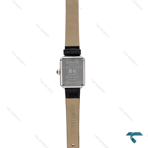 ساعت شنل Première Ribbon زنانه سیلور بند چرم مشکی Chanel-6498-L