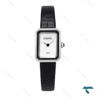 ساعت شنل Première Ribbon زنانه سیلور بند چرم مشکی Chanel-6498-L