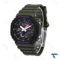 کاسیو جیشاک GA2100 مردانه سبز مشکی صفحه آبرنگ Gshock-6508-G