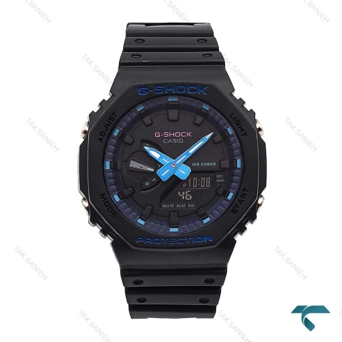 ساعت جی شاک GA2100 مردانه مشکی عقربه آبی Gshock-6509-G