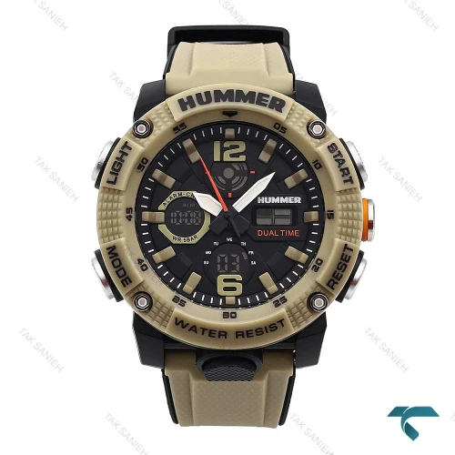 ساعت هامر مردانه دوزمانه خاکی Hummer-6515-G