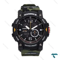 ساعت هامر مردانه 1430 دوزمانه سبز ارتشی Hummer-6516-G