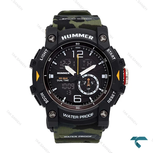 ساعت هامر مردانه 1430 دوزمانه سبز ارتشی Hummer-6516-G