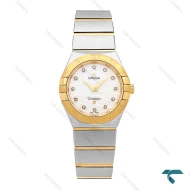 ساعت امگا کانسلیشن زنانه دورنگ طلایی صفحه طرح دار Omega-6528-L