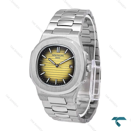 ساعت پتک فیلیپ ناتیلوس مردانه استیل صفحه مشکی زرد Patek-6534-G