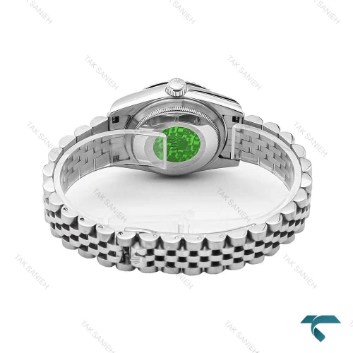 ساعت رولکس زنانه استیل صفحه سرمه ای خطی مدیوم Rolex-6541-L