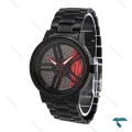 ساعت مردانه اسکمی مشکی قرمز رینگ چنگکی Skemi-6544-G