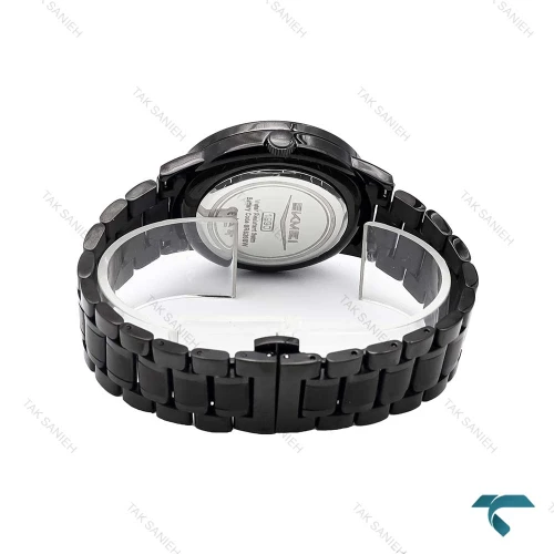 ساعت مردانه اسکمی مشکی قرمز رینگ چنگکی Skemi-6544-G