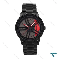 ساعت مردانه اسکمی رینگی مشکی قرمز Skemi-6544-G