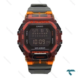 ساعت جیشاک GB200 مردانه طوسی نارنجی Gshock-6552-G