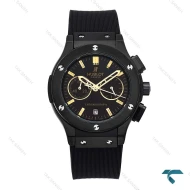 ساعت زنانه هابلوت سه موتوره مشکی ایندکس طلایی Hublot-6578-L