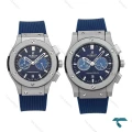 ست ساعت هابلوت طوسی سرمه ای کورنوگراف Hublot-6582-S