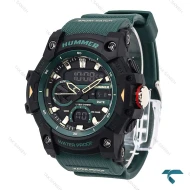 ساعت مردانه هامر 1440 دوزمانه سبز مشکی Hummer-6589-G