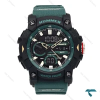 ساعت مردانه هامر 1440 دوزمانه سبز مشکی Hummer-6589-G