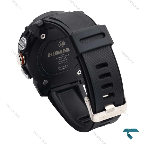 ساعت مردانه هامر 2002 دوزمانه مشکی عقربه طلایی Hummer-6590-G