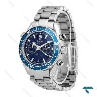 ساعت امگا سیمستر سه موتوره کرنوگراف سیلور صفحه آبی Omega-6599-G