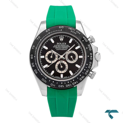 ساعت مردانه رولکس دیتونا بند رابر سبز Rolex-6603-G