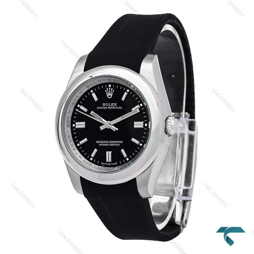 ساعت مردانه رولکس اویستر پرپچوال بند رابر مشکی Rolex-6605-G