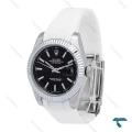 ساعت مردانه رولکس دیت جاست 2 بند رابر سفید Rolex-6608-G