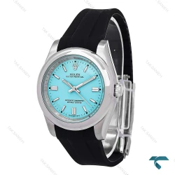 ساعت مردانه رولکس اویستر پرپچوال تیفانی بند رابر مشکی Rolex-6610-G
