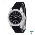 ساعت مردانه رولکس DateJust 2 بند رابر مشکی Rolex-6615-G