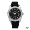 ساعت مردانه رولکس DateJust 2 بند رابر مشکی Rolex-6615-G