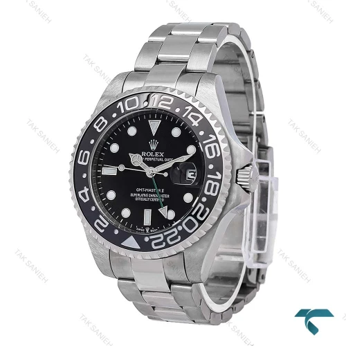 ساعت مردانه رولکس جی ام تی مستر 2 استیل صفحه مشکی Rolex-6617-G