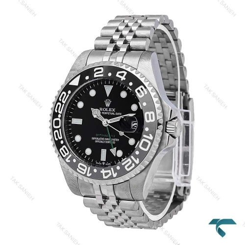 ساعت مردانه رولکس GMT مستر 2 استیل مشکی بند جوبیلی Rolex-6624-G