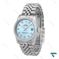 ساعت مردانه رولکس دیت جاست استیل صفحه آبی آسمانی Rolex-6630-G