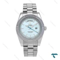 ساعت مردانه رولکس دی دیت استیل صفحه آبی Rolex-6634-G