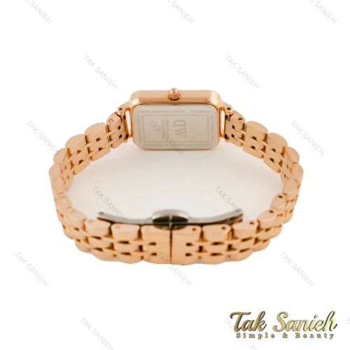 ساعت دنیل ولینگتون زنانه مستطیلی رزگلد صفحه سبز DW-5624-L