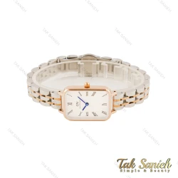 ساعت DW زنانه مستطیلی دورنگ رزگلد ایندکس رومی DW-5629-L