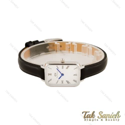 ساعت DW زنانه مستطیلی بند چرمی نقره ای صفحه سفید یونانی DW-5633-L