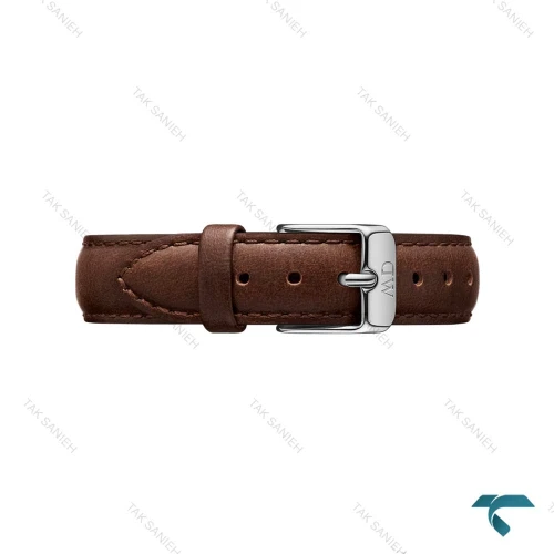 ساعت دنیل ولینگتون زنانه سیلور صفحه مشکی بند چرمی DW-6641-L