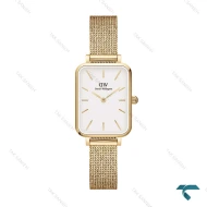 ساعت زنانه دنیل ولینگتون حصیری مستطیلی طلایی صفحه سفید DW-6646-L