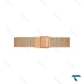 ساعت مچی زنانه DW مینی گرد رزگلد حصیری DW-6650-L