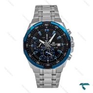 ساعت کاسیو ادیفایس EFR539 مردانه نقره ای صفحه آبی مشکی Casio-6667-G