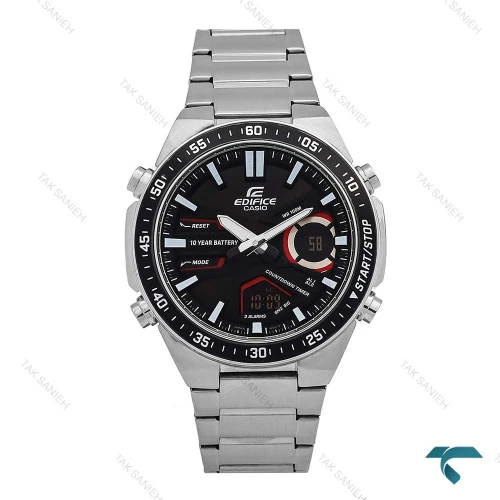 ساعت کاسیو ادیفایس EFV-C110 مردانه سیلور صفحه مشکی Casio-6670-G