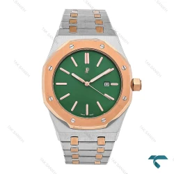 ساعت مردانه AP دورنگ رزگلد صفحه سبز AP-6676-G