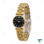 ساعت زنانه امپریو آرمانی مینی طلایی صفحه مشکی Armani-6681-L