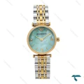 ساعت زنانه امپریو آرمانی مینی دورنگ طلایی صفحه سبزآبی Armani-6683-L