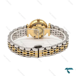 ساعت زنانه امپریو آرمانی مینی دورنگ طلایی صفحه سبزآبی Armani-6683-L