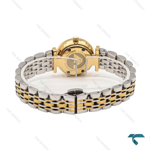 ساعت زنانه امپریو آرمانی مینی دورنگ طلایی صفحه سبزآبی Armani-6683-L