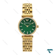 ساعت زنانه امپریو آرمانی مینی طلایی صفحه سبز Armani-6684-L