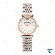 ساعت زنانه امپریو آرمانی مینی دورنگ رزگلد صفحه سیلور Armani-6685-L