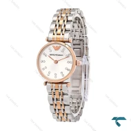 ساعت زنانه امپریو آرمانی مینی دورنگ رزگلد صفحه سیلور Armani-6685-L