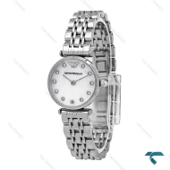 ساعت زنانه امپریو آرمانی مینی سیلور صفحه سفید نگینی Armani-6686-L