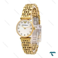 ساعت زنانه امپریو آرمانی مینی طلایی صفحه سفید صدفی Armani-6687-L