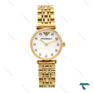 ساعت زنانه امپریو آرمانی مینی طلایی صفحه سفید صدفی Armani-6687-L